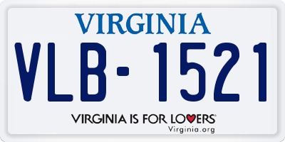 VA license plate VLB1521