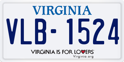 VA license plate VLB1524