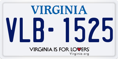 VA license plate VLB1525
