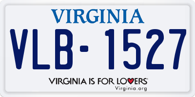 VA license plate VLB1527