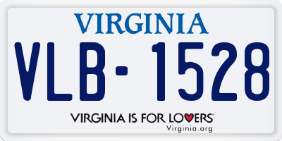 VA license plate VLB1528