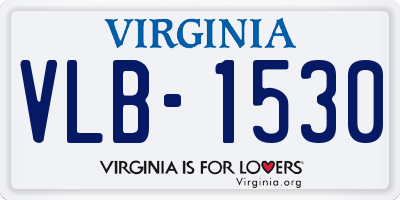 VA license plate VLB1530