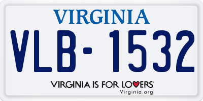 VA license plate VLB1532