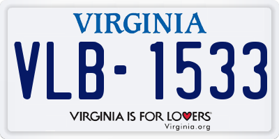 VA license plate VLB1533