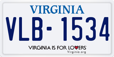 VA license plate VLB1534