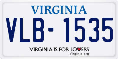 VA license plate VLB1535
