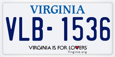VA license plate VLB1536