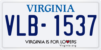 VA license plate VLB1537