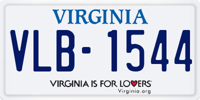 VA license plate VLB1544
