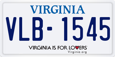 VA license plate VLB1545