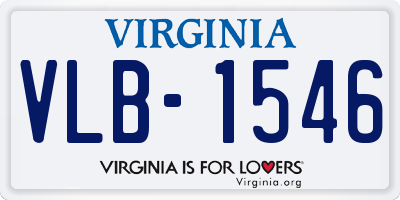 VA license plate VLB1546