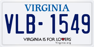 VA license plate VLB1549