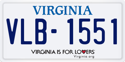 VA license plate VLB1551