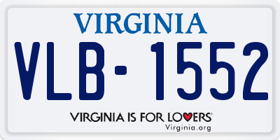 VA license plate VLB1552