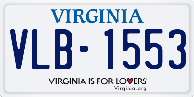 VA license plate VLB1553
