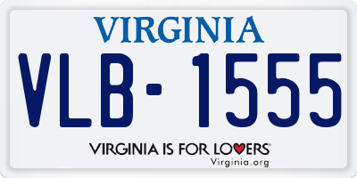 VA license plate VLB1555