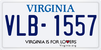 VA license plate VLB1557