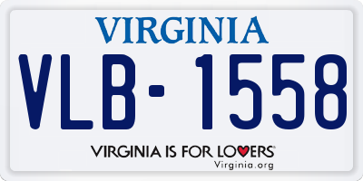VA license plate VLB1558