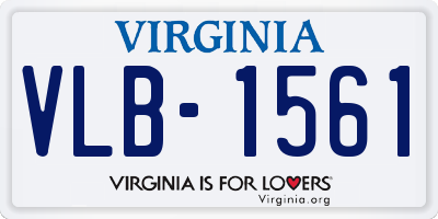 VA license plate VLB1561