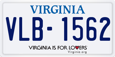 VA license plate VLB1562