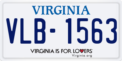 VA license plate VLB1563