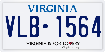 VA license plate VLB1564