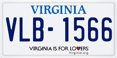 VA license plate VLB1566