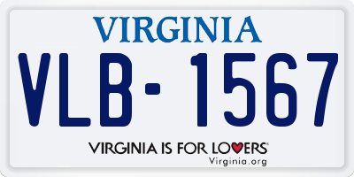 VA license plate VLB1567