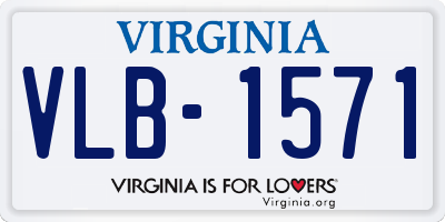 VA license plate VLB1571