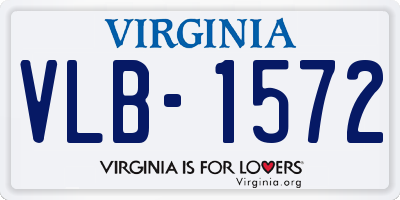 VA license plate VLB1572