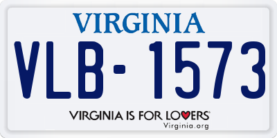 VA license plate VLB1573