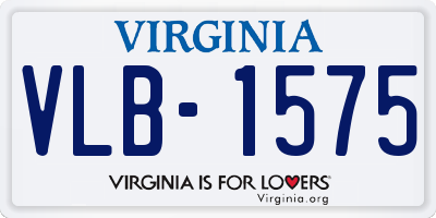 VA license plate VLB1575