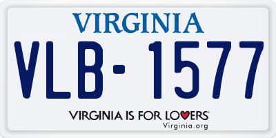 VA license plate VLB1577