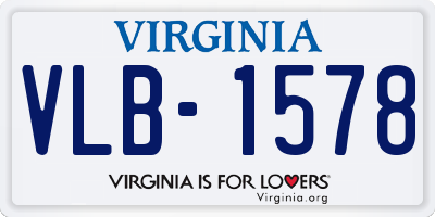VA license plate VLB1578