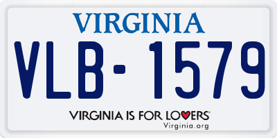 VA license plate VLB1579