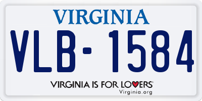 VA license plate VLB1584