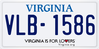 VA license plate VLB1586