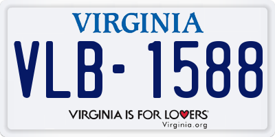 VA license plate VLB1588