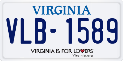 VA license plate VLB1589