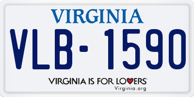 VA license plate VLB1590