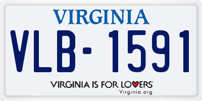 VA license plate VLB1591