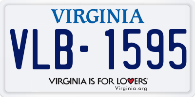 VA license plate VLB1595