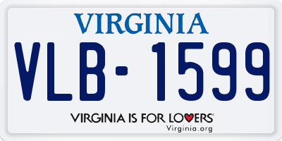 VA license plate VLB1599