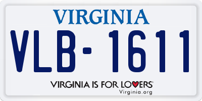 VA license plate VLB1611