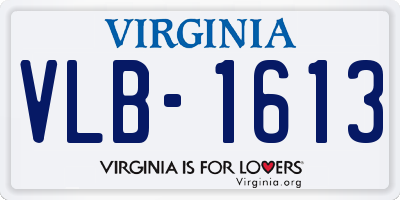 VA license plate VLB1613