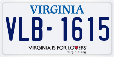 VA license plate VLB1615