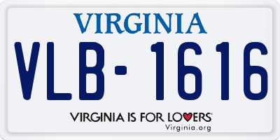 VA license plate VLB1616