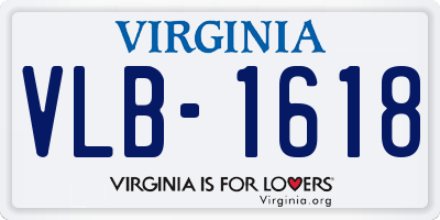 VA license plate VLB1618