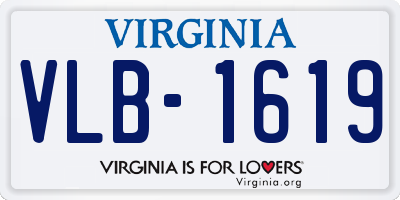 VA license plate VLB1619
