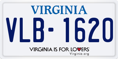 VA license plate VLB1620
